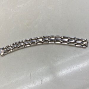 Sterling Silver Link Bracelet - Classic Multi-Row Design - 80g